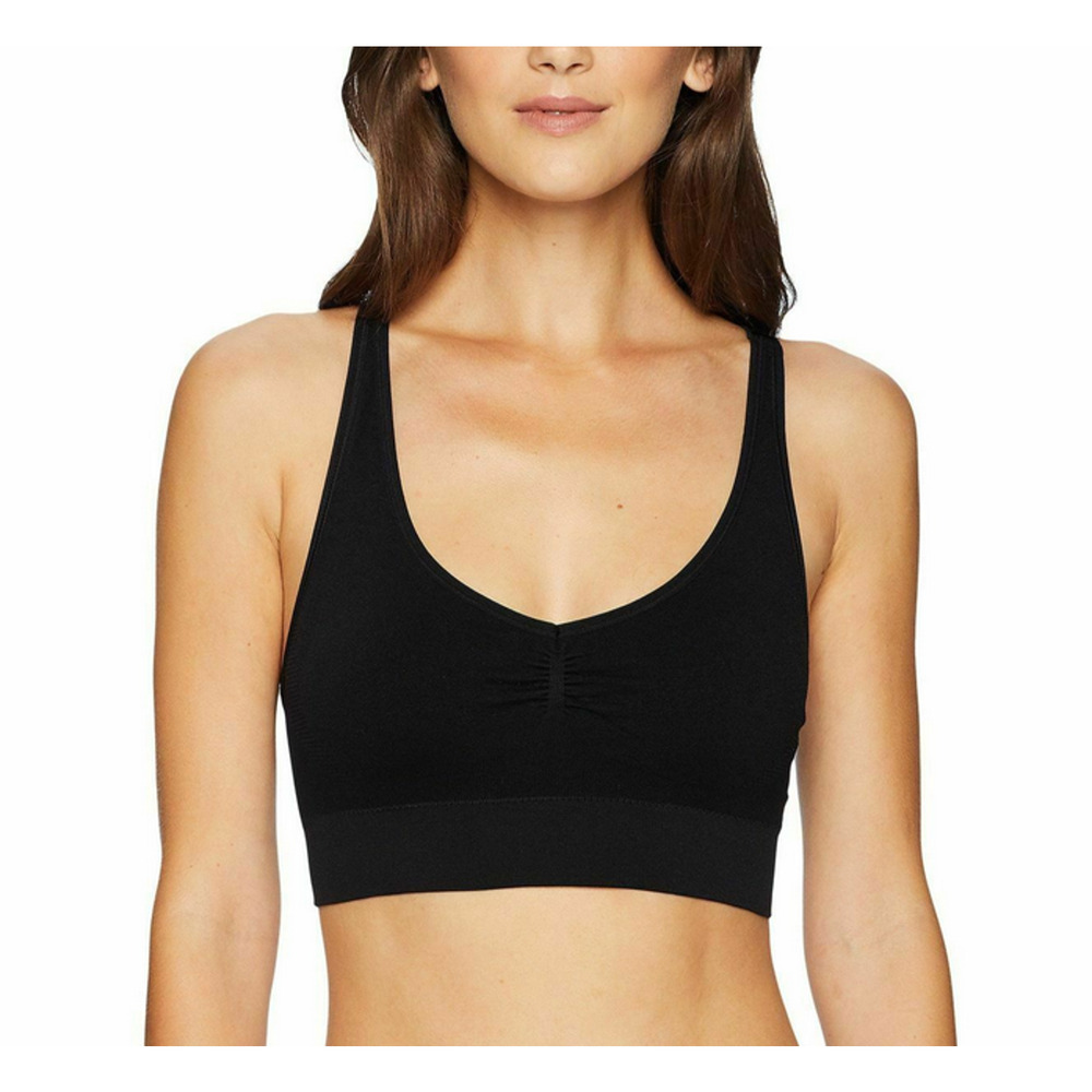 Coobie Women Yoga Seamless Racerback Bra 9093 Black One Size